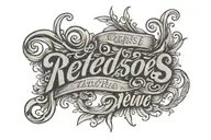 Reverse lettering style tattoo tattoo design idea