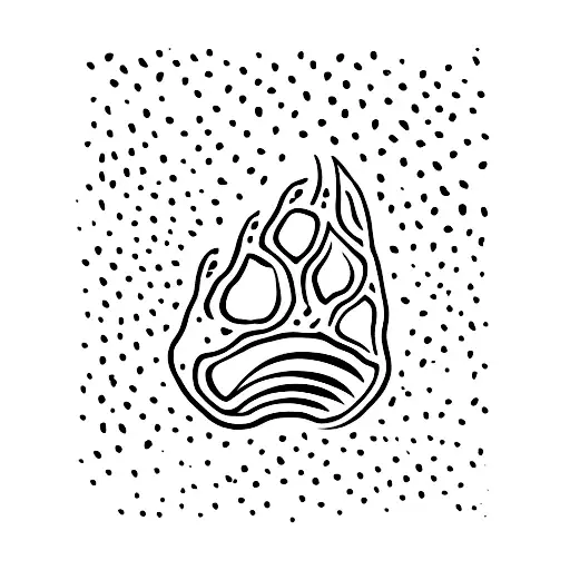 cat print of a paw tattoo design idea