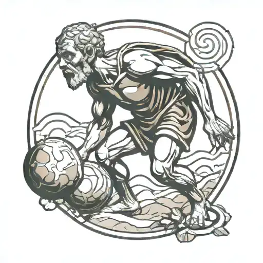 Sisyphus Epictetus  tattoo design idea