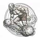 Sisyphus Epictetus  tattoo design idea