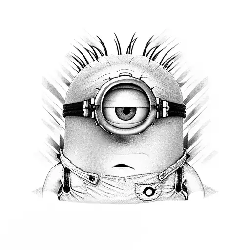 minions feito com peças de bicicleta tattoo design idea