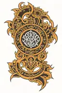 hindu symbol tattoo design idea