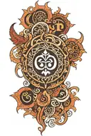 hindu symbol tattoo design idea