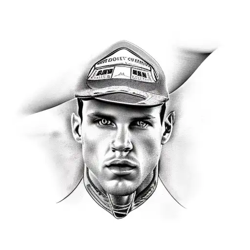 Formula one racing car tattoo design idea