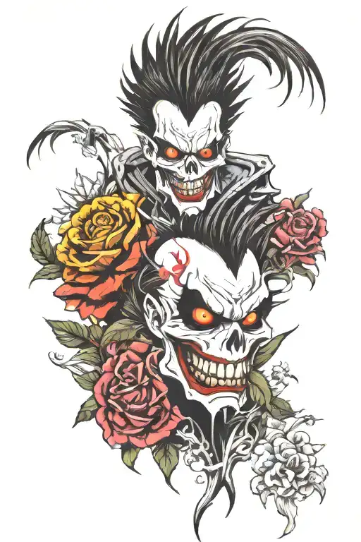 ryuk realism style tattoo tattoo design idea