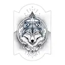libra and wolf tattoo design idea