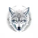 libra and wolf tattoo design idea