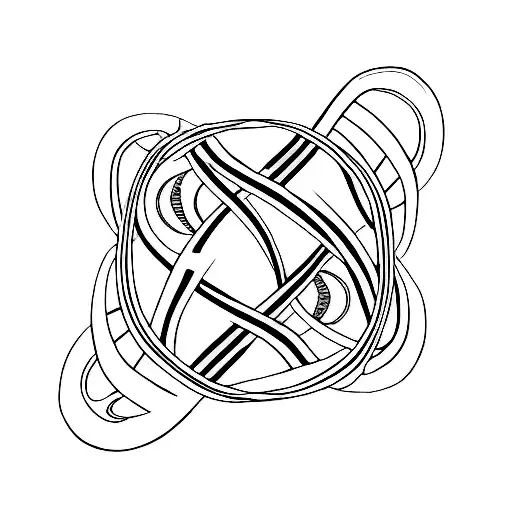 infinity symbol with alphabet A and Y  tattoo design idea