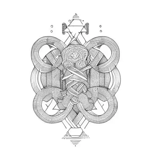 Irish nordic sleeve tattoo design idea