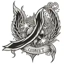 splitting comet your name tattoo tattoo design idea