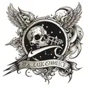 splitting comet your name tattoo tattoo design idea