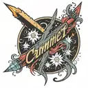 splitting comet your name tattoo tattoo design idea