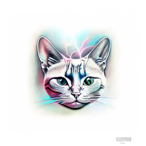 gemini cat tattoo design idea