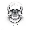 gemini skull tattoo design idea