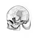 gemini skull tattoo design idea