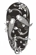 life and death, koi fish from avatar the last airbender  tattoo design idea