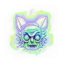 Green and blue, trippy things, Rick and morty, nature, soulties tattoo design idea