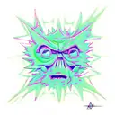 Green and blue, trippy things, Rick and morty, nature, soulties tattoo design idea