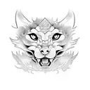 Foo Dog tattoo design idea