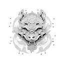 Foo Dog tattoo design idea
