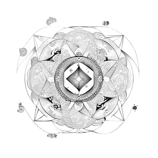 yin and yang combine with zodiac gemini tattoo design idea