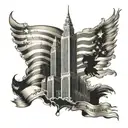 twin towers constitution we the people tattoo design idea