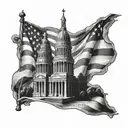twin towers constitution we the people tattoo design idea