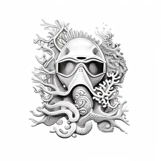Scuba Diving Ocean Sea Sleeve Tattoo Design tattoo design idea