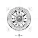 Clock with Roman numerals tattoo design idea