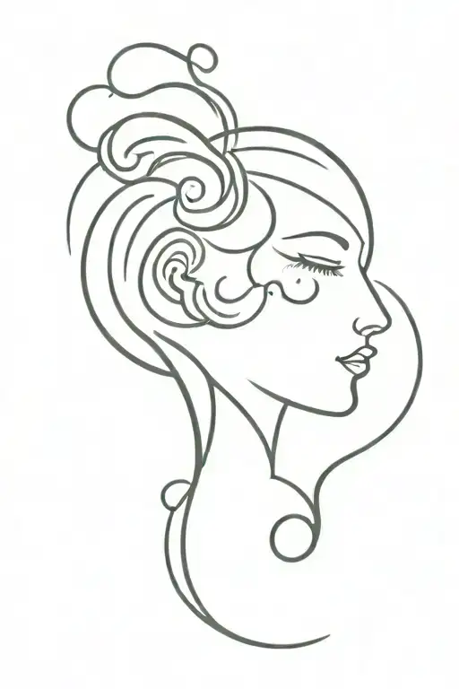 semicolon mixed with medusa head tattoo design idea
