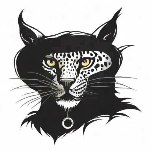 scare crow and snow leopard grey 59 tattoo design idea
