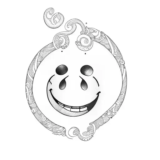 a smiley face tattoo design idea