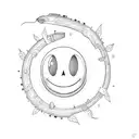 a smiley face tattoo design idea
