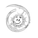 a smiley face tattoo design idea