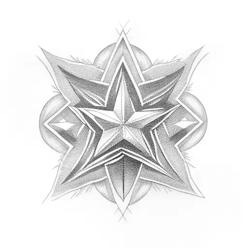 mourning star tattoo design idea
