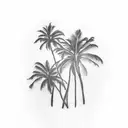 Palm Tree tattoo design idea