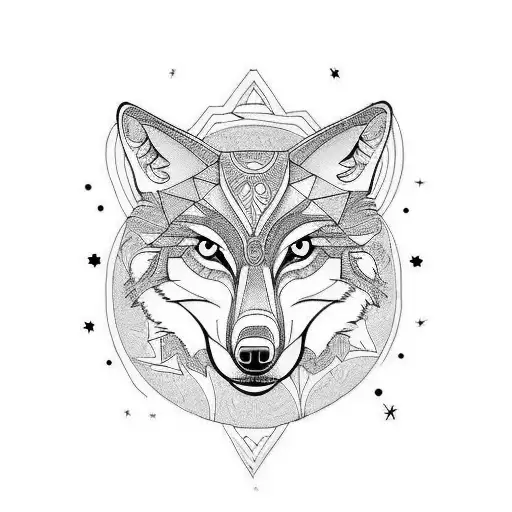 Wing with the wolf and beef tattoo design idea