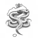 snake in the form of a dagger tattoo design idea