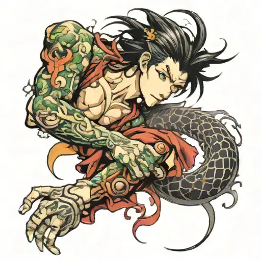 japanese manga tattoo design idea