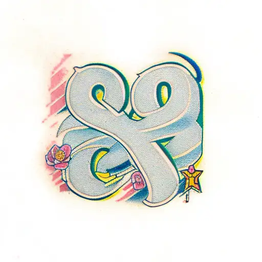 Letter  J done with date 2007,2008,2013 tattoo design idea