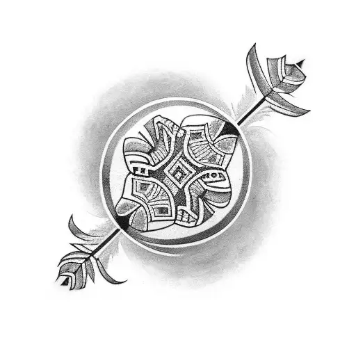 A rugby ball morphing into a traditional Polynesian tattoo design tattoo design idea