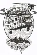 chinook helicopter tattoo design idea