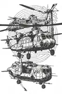 chinook helicopter tattoo design idea