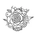 navalh com flores tattoo design idea