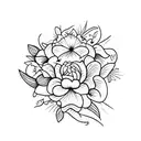 navalh com flores tattoo design idea