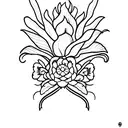 navalh com flores tattoo design idea