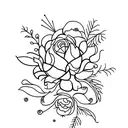 navalh com flores tattoo design idea
