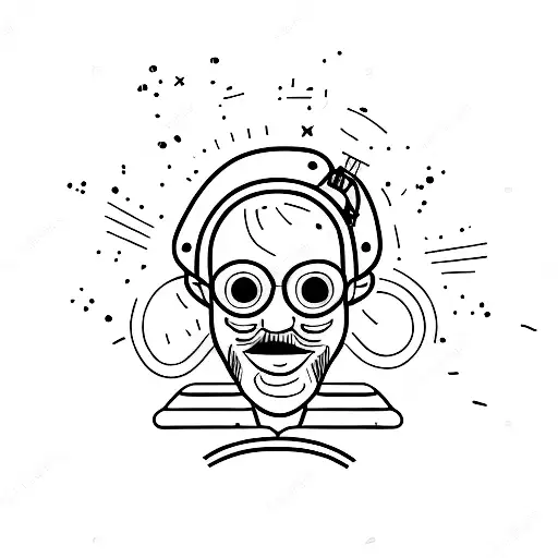 man with backpack tattoo design idea