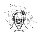 man with backpack tattoo design idea