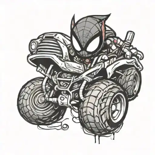 spiderman SpongeBob sonic the hedgehog monster truck Jamir  tattoo design idea